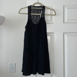 Black dress with pockets and back design